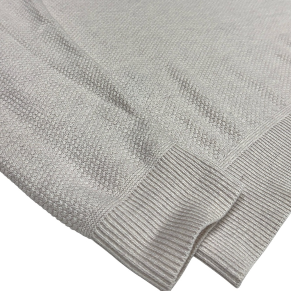 Lululemon Sweater Mens Large Ivory Textured Knit Crewneck Fisherman Wool Thermal - Picture 6 of 12